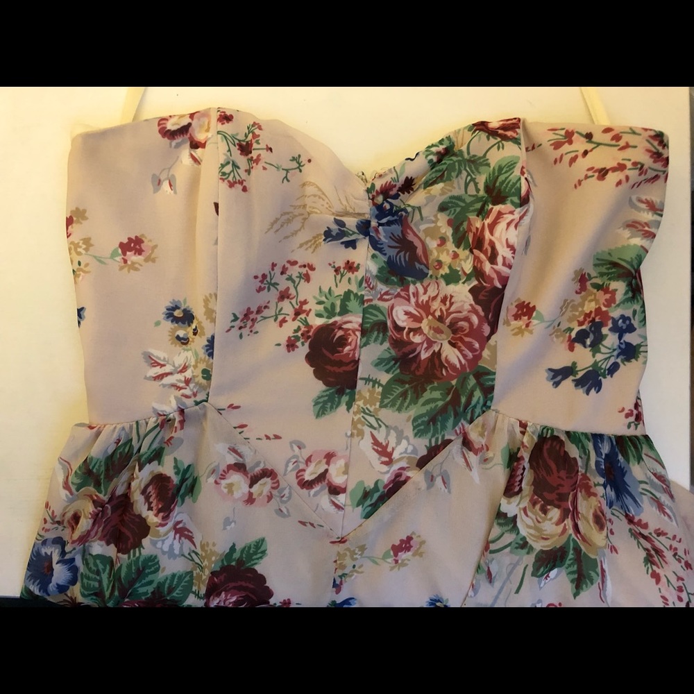 ASOS strapless floral gown